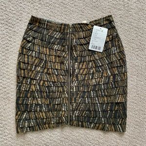 Silence + Noise Urban Outfitters Black/Brown Geometric Mini Skirt – XS NWT